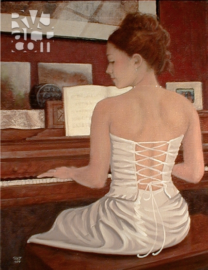 Ashley, oil painting by Roger Vincent Jasaitis, copyright 2004, RVJart.com