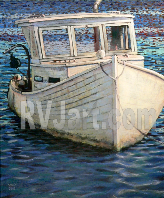 Old Timer, Oil painting by Roger Vincent Jasaitis, Copyright Roger Vincent Jasaitis, RVJart.com